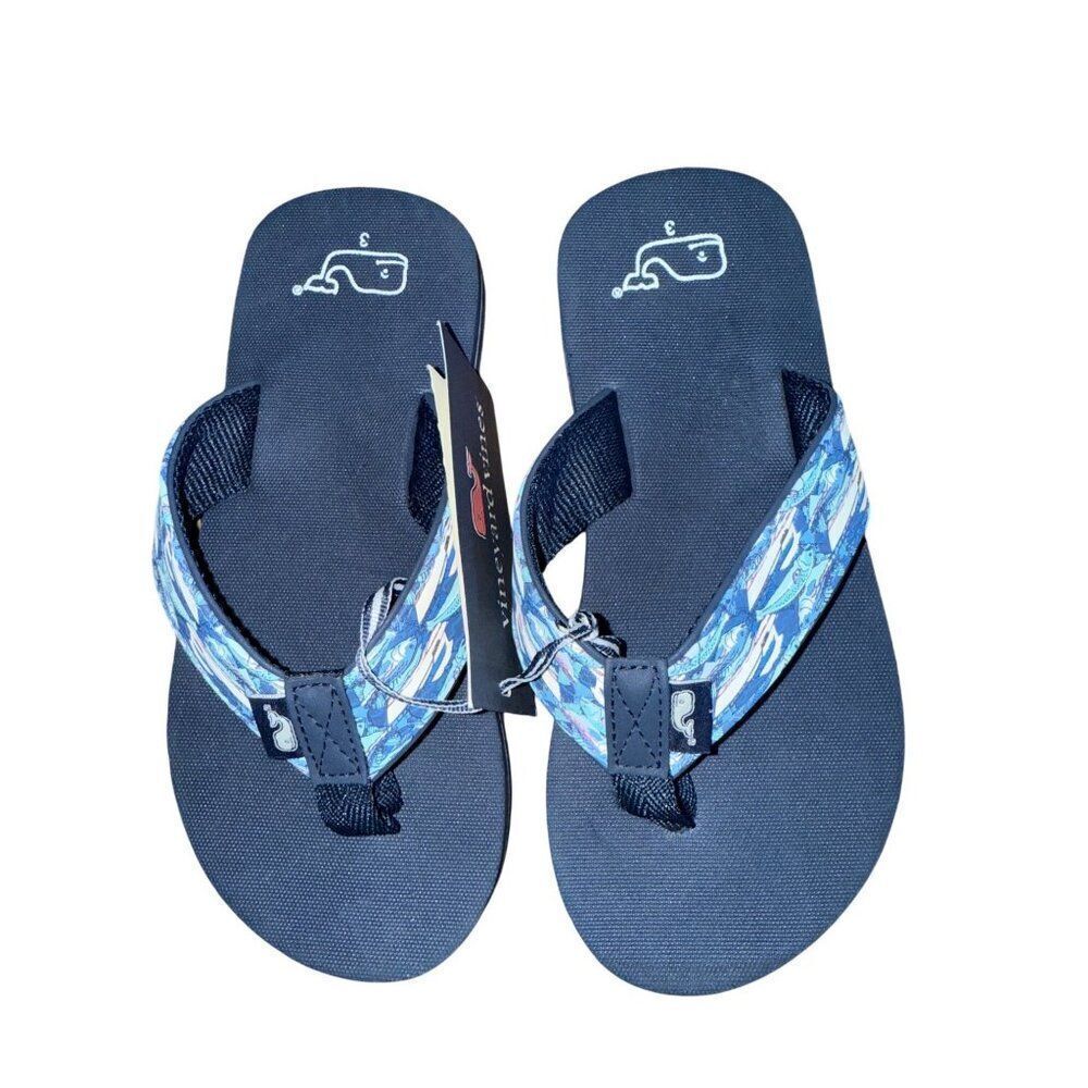 NWT Vineyard Vines Fish Derby Classic Flip Flop Size 3